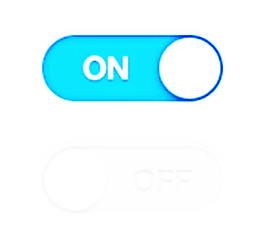 A toggle button with higher contrast