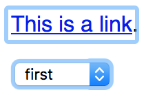 safari focus rings on link and select