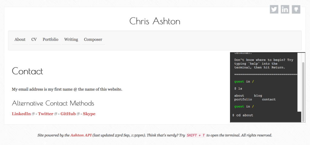 Chris Ashton's website