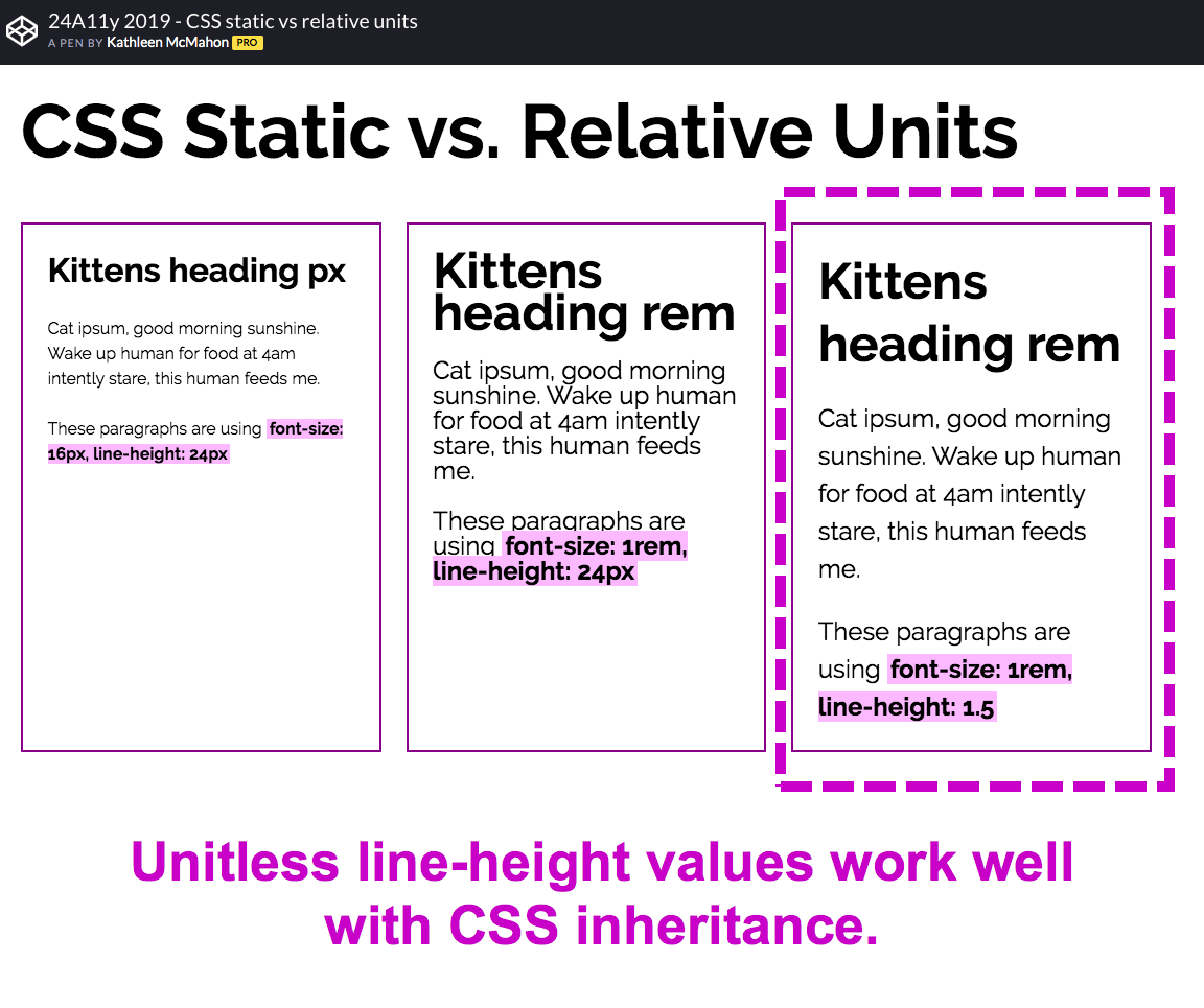 Font-size, Line-height, Measure & Alignment